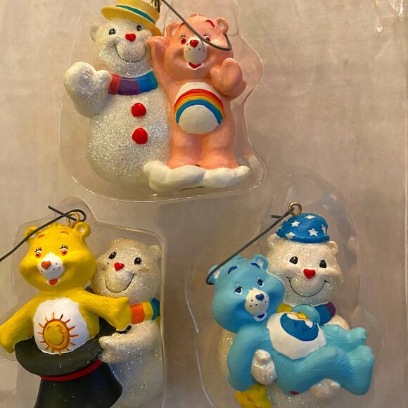 2 SETS VINTAGE HEIRLOOM CARE BEARS ORNAMENT SETS - Picture 2 of 6